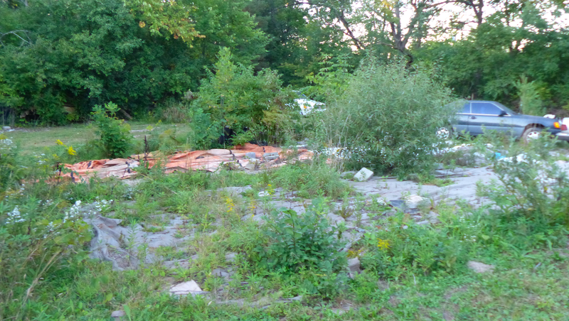 Cars used to sit on these tarps.